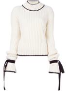 J.w.anderson Roll Neck Jumper, Women's, Size: Xs, White, Polyamide/polyester/viscose/alpaca