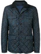 Etro Printed Quilted Jacket - Blue
