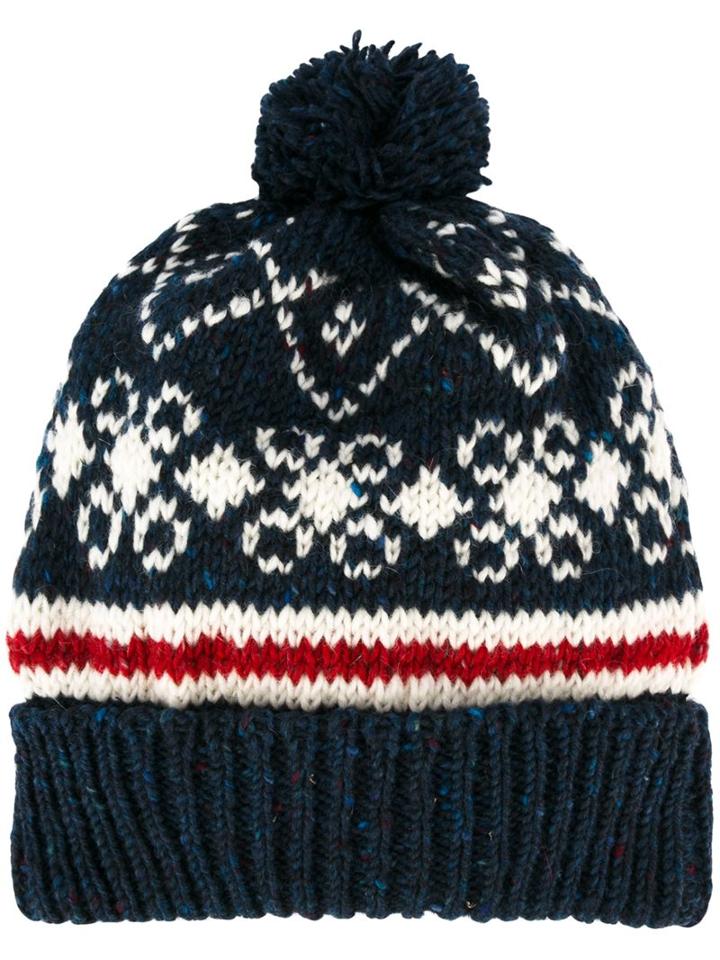 Thom Browne Norwegian Knit Bobble Hat