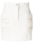 Courrèges Pintuck Detail Skirt - White