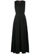 Max Mara Studio Long Sleeveless Shirt Dress - Black