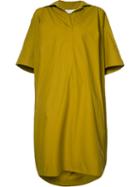 Wanda Nylon - Oversized V-neck Dress - Women - Cotton - 38, Green, Cotton