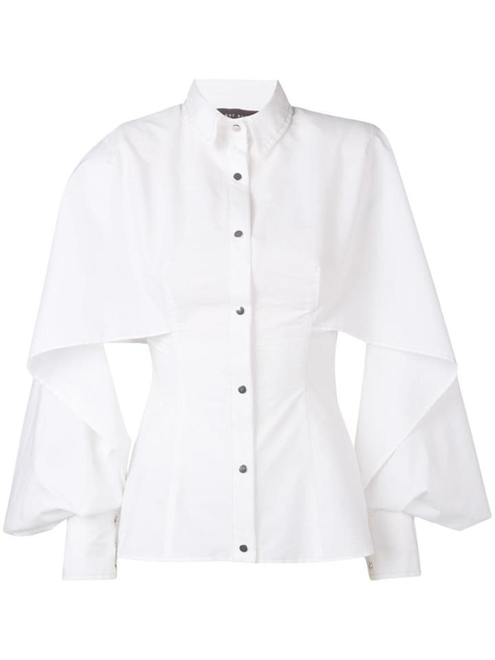 Talbot Runhof Panelled Shirt - White