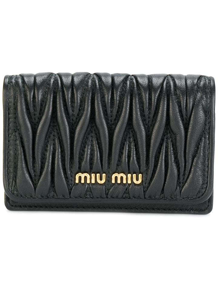 Miu Miu Logo Card Holder - Black