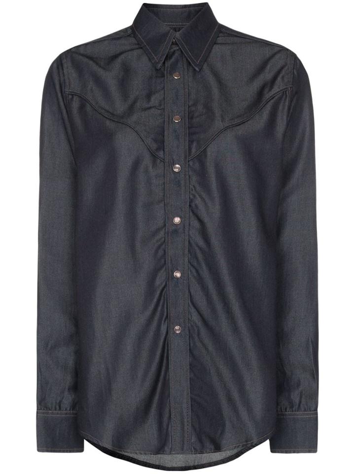 Eytys Dallas Fluid Western Shirt - Blue