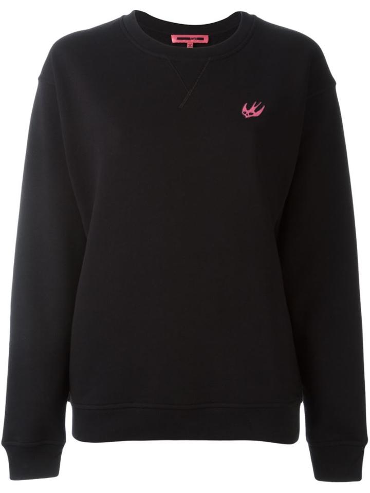Mcq Alexander Mcqueen 'swallow' Sweatshirt, Women's, Size: Xs, Black, Cotton/polyester