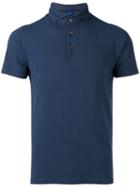 Barba - High Neck Polo Shirt - Men - Cotton - 56, Blue, Cotton