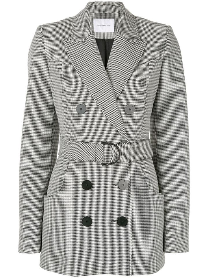 Camilla And Marc Kinslee Houndstooth Blazer - Black