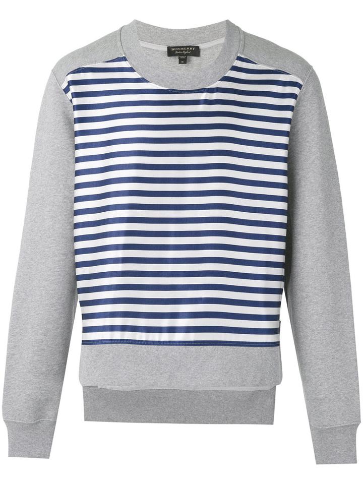 Burberry - Striped Sweatshirt - Men - Cotton/polyester - M, Grey, Cotton/polyester