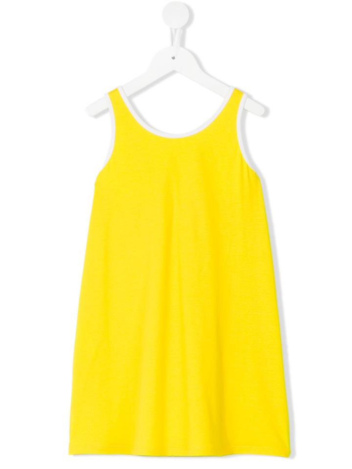 Il Gufo - Contrasting Trim Dress - Kids - Cotton/spandex/elastane - 12 Yrs, Yellow/orange
