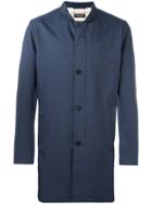 Loro Piana Classic Midi Coat, Men's, Size: Small, Blue, Polyamide/polyester