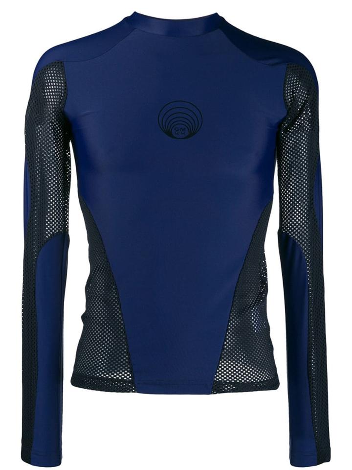 Gmbh Mesh Panelled Logo Top - Blue