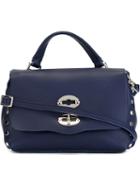 Zanellato Small Postina Crossbody Bag, Women's, Blue, Leather