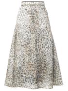 Mcq Alexander Mcqueen A-line Leopard Skirt - Neutrals