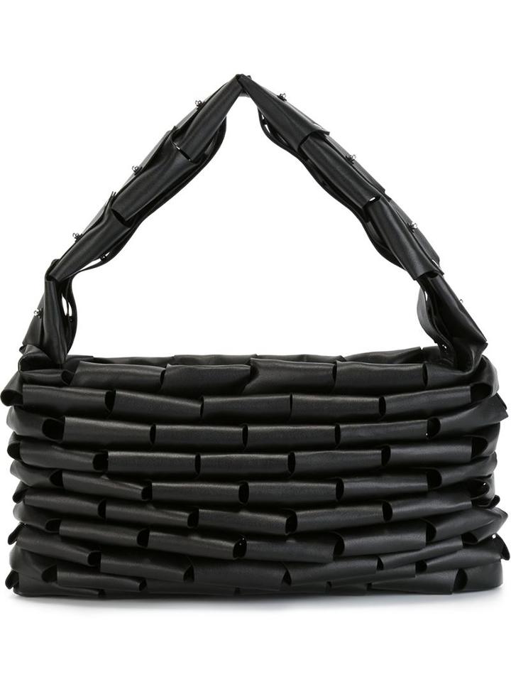Comme Des Garçons Noir Kei Ninomiya Pleated Shoulder Bag