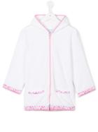 Elizabeth Hurley Beach Kids Towelling Hoodie Cover Up, Toddler Girl's, Size: 5 Yrs, White