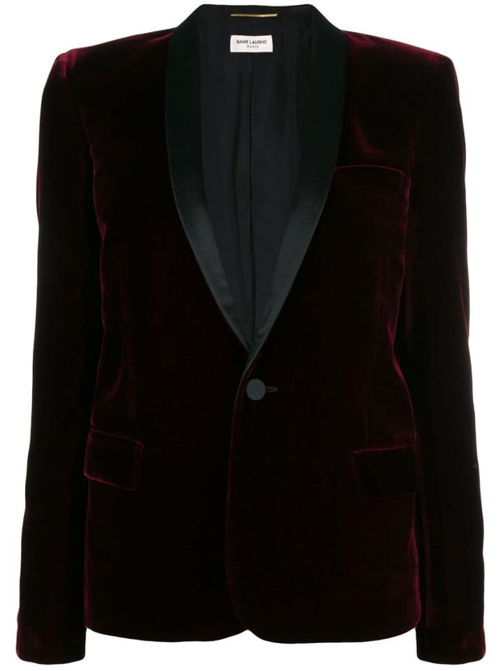 Saint Laurent Tuxedo Blazer - Red
