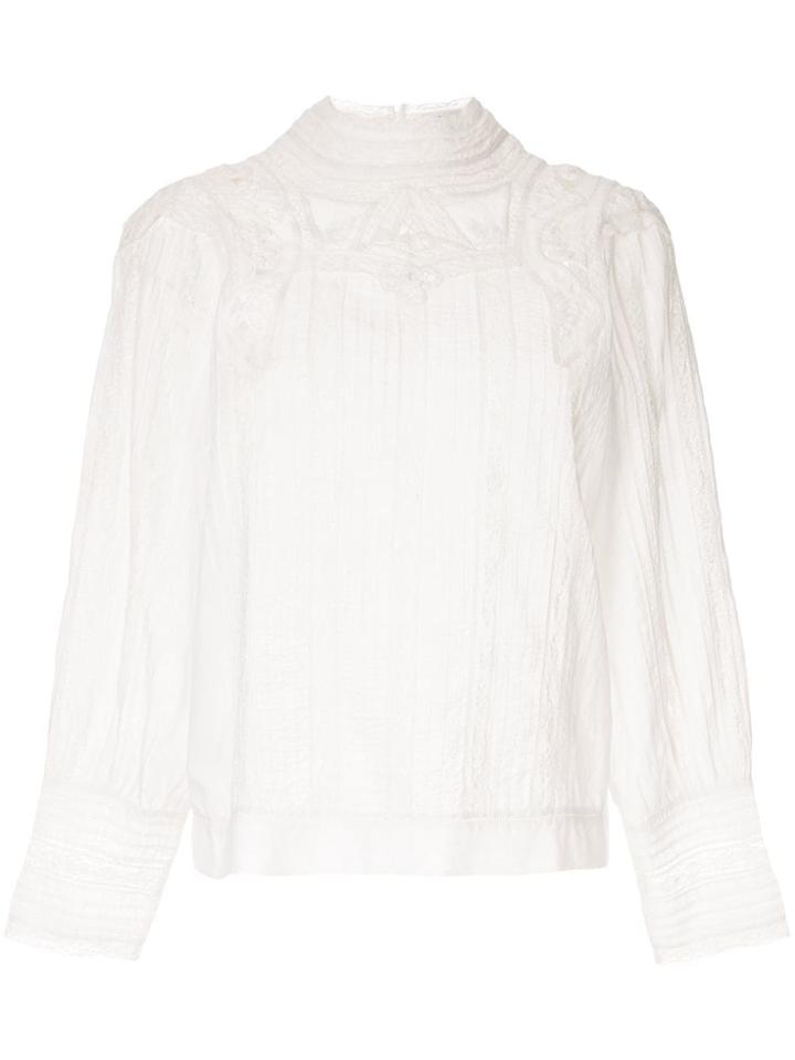 Sea Crochet Lace Top - White