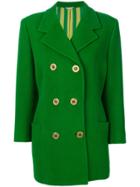 Versace Vintage Double-breasted Coat - Green