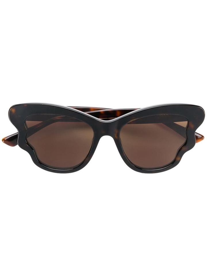 Mcq Alexander Mcqueen Oversized Cat-eye Sunglasses - Brown