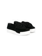 Florens Bow Slip-on Sneakers - Black