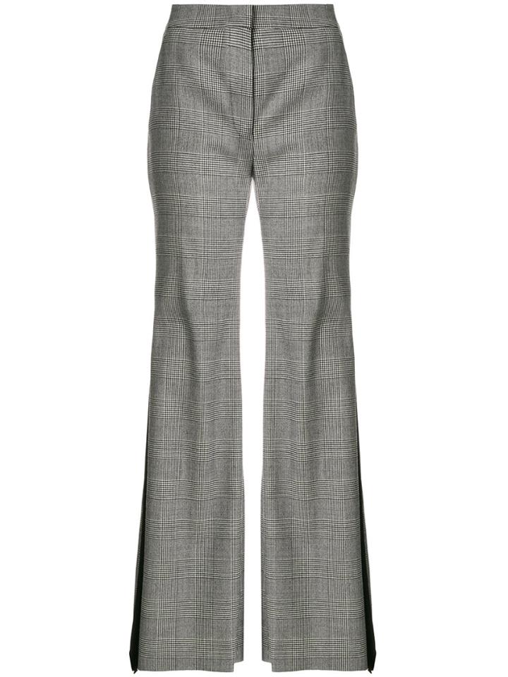 Sara Battaglia Checked Flared Trousers - Black