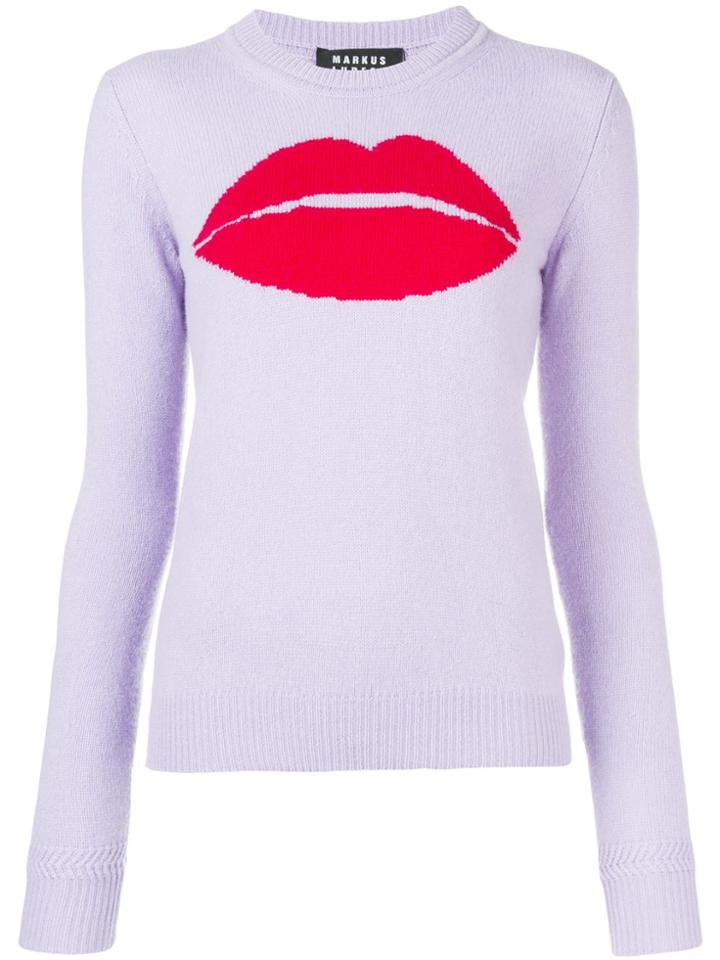 Markus Lupfer Mia Lip Sweater - Pink & Purple