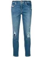 Diesel Babhila Distressed Jeans - Blue