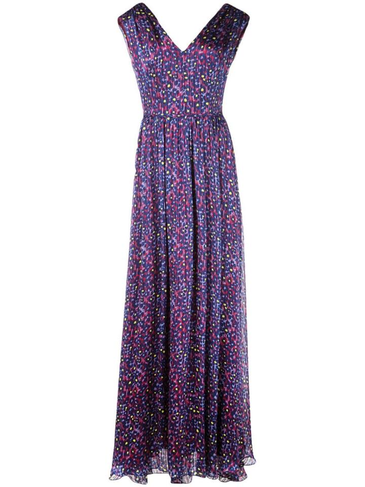 Carolina Herrera Floral Print Gown - Purple