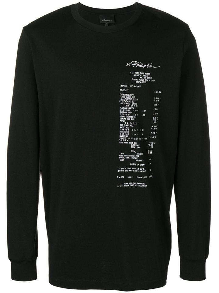 3.1 Phillip Lim Graphic Motif Sweatshirt - Black
