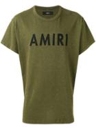 Amiri Logo Print T-shirt, Men's, Size: Xl, Green, Cotton