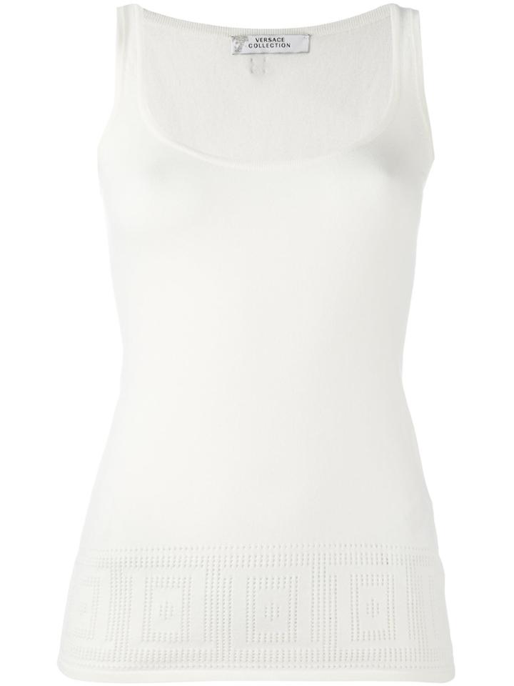 Versace Collection Classic Tank Top - White