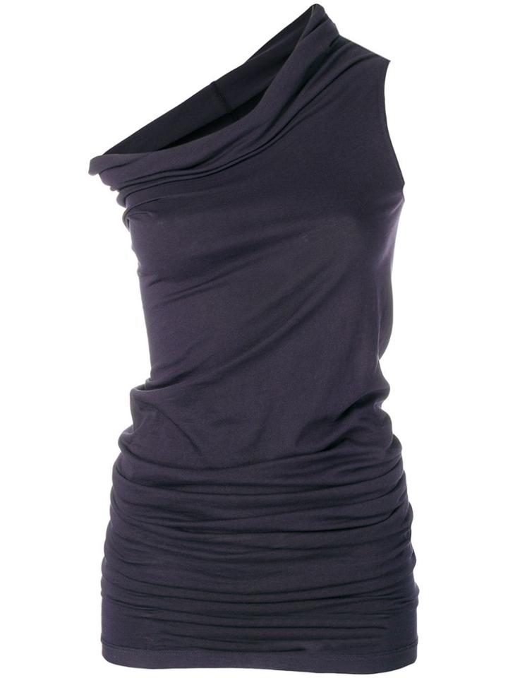 Rick Owens Drkshdw One Shoulder Top - Blue