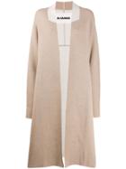 Jil Sander Contrast Neck Cardigan - Neutrals