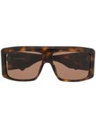 Balenciaga Eyewear Oversized Square Frame Sunglasses - Brown