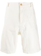 Gmbh Panelled Denim Shorts - White