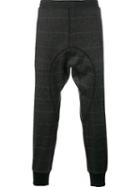 Neil Barrett Check Print Sweatpants, Men's, Size: 50, Grey, Cotton/polyamide/spandex/elastane/virgin Wool
