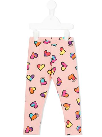 Moschino Kids Heart Print Leggings, Toddler Girl's, Size: 2 Yrs, Pink/purple