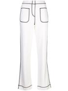 Marc Jacobs Contrast Stitch Soft Trousers - White