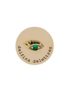 Delfina Delettrez Medal Stud Emerald Earring - Metallic
