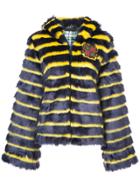 Fenty X Puma Faux Fur Striped Jacket - Blue