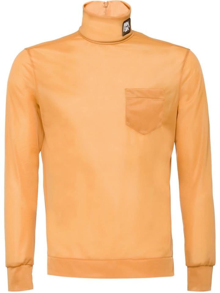 Prada Ladder-proof Jersey Turtleneck - Orange