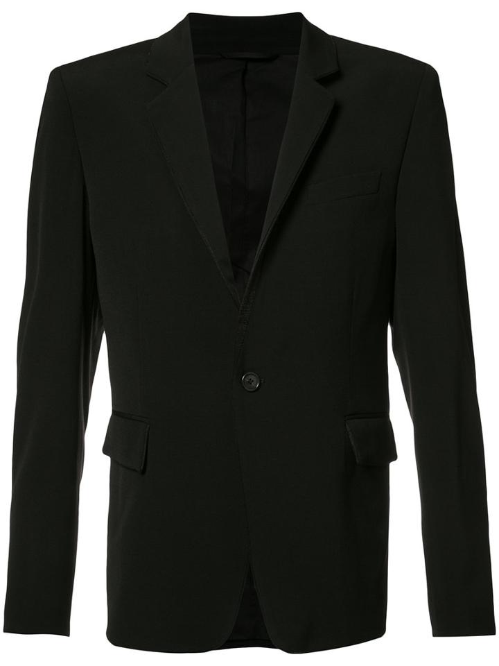 Ann Demeulemeester Grise Flap Pocket Blazer, Men's, Size: Medium, Black, Nylon/wool