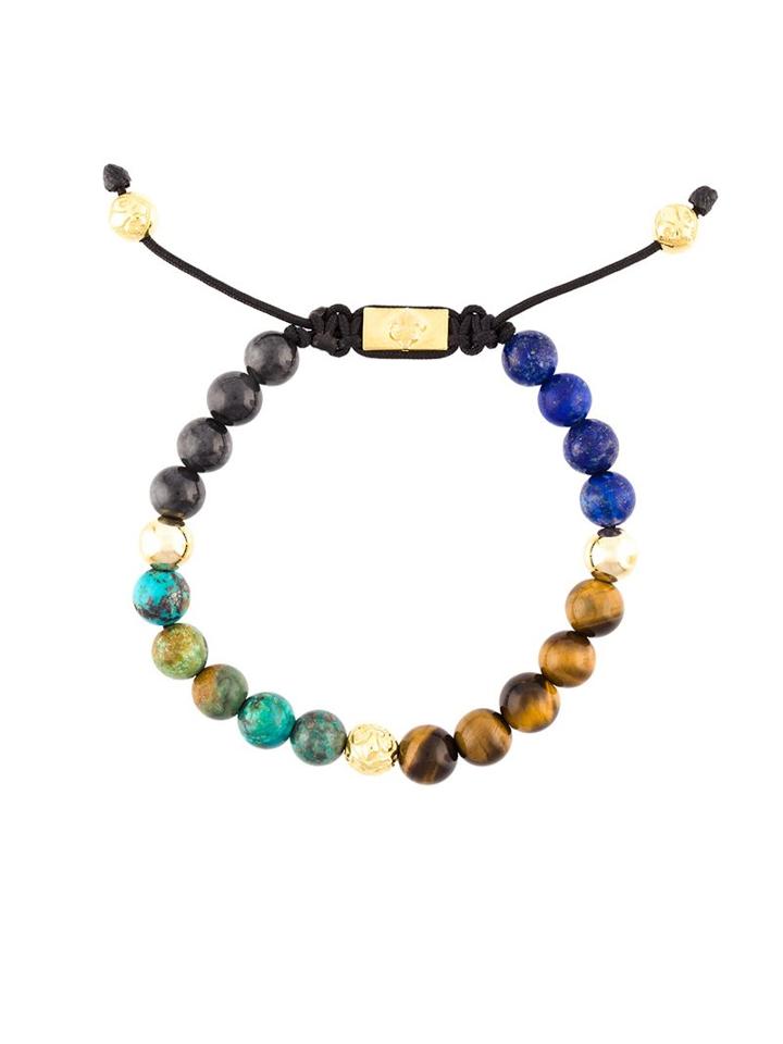 Nialaya Jewelry Beaded Bracelet, Men's, Size: Medium, Turquoise