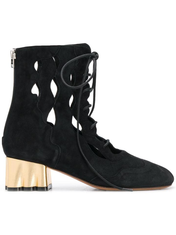 Marni Teatro Wedge Boots - Black