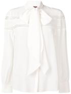 Max Mara Studio Bow Ribbon Blouse - White