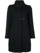 Fay Funnel Neck Coat, Women's, Size: 46, Black, Acrylic/polyamide/acetate/virgin Wool