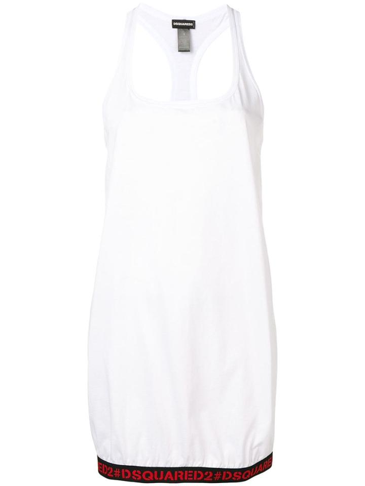 Dsquared2 Hashtag Tape Tank Top - White