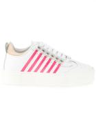 Dsquared2 Platform Sneakers With Side Stripes - White