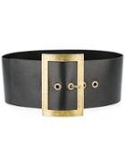 Philosophy Di Lorenzo Serafini Wide Buckle Belt, Women's, Size: 42, Black, Calf Leather
